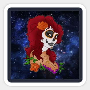 Day of the Dead Lady Sticker